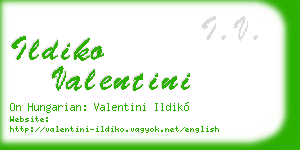 ildiko valentini business card